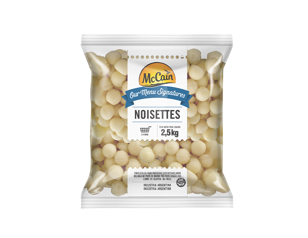 BATATA CONGELADA PRÉ FRITA NOISETTES MCCAIN 2,5 KG (CX 4 PCT) (***PRODUTO SEM CAIXA DE PAPELÃO***)